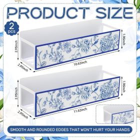 2 Pack Floral and Bird Magnetic Spice Rack for Refrigerator Metal Magnet Basket Shelf for Fridge Seasoning Storage Organizers Home Decor Kitchen