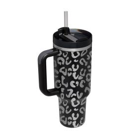 40oz Adventure Quencher Tumbler Thermos Vacuum Cups With Handle Stainless Steel Travel Water Cup Stay Ice Cold Car Coffee Mug (Capacity: 1000-1500ml, Color: 19)