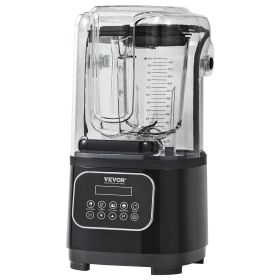 Professional Blender with Shield, Commercial Countertop Blenders, 68 oz Plastic Jar Blender Combo, Stainless Steel 9 Speed & 5 Functions Blender (Default: Default)