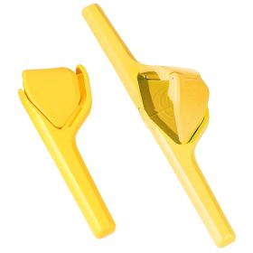 Manual Lemon Squeezer Fold Flat Design Effortless Hand Lemon Juicer Squeezer Manual Citrus Juicer with Sideways Pivot Increase Leverage Reduce Ef (Color: Yellow)